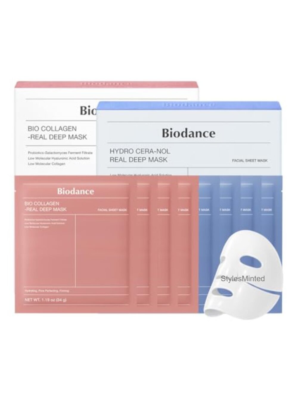 Korean Skincare Hydrogel Face Mask Duo Collagen Ceramide Firming Hydrating Set
